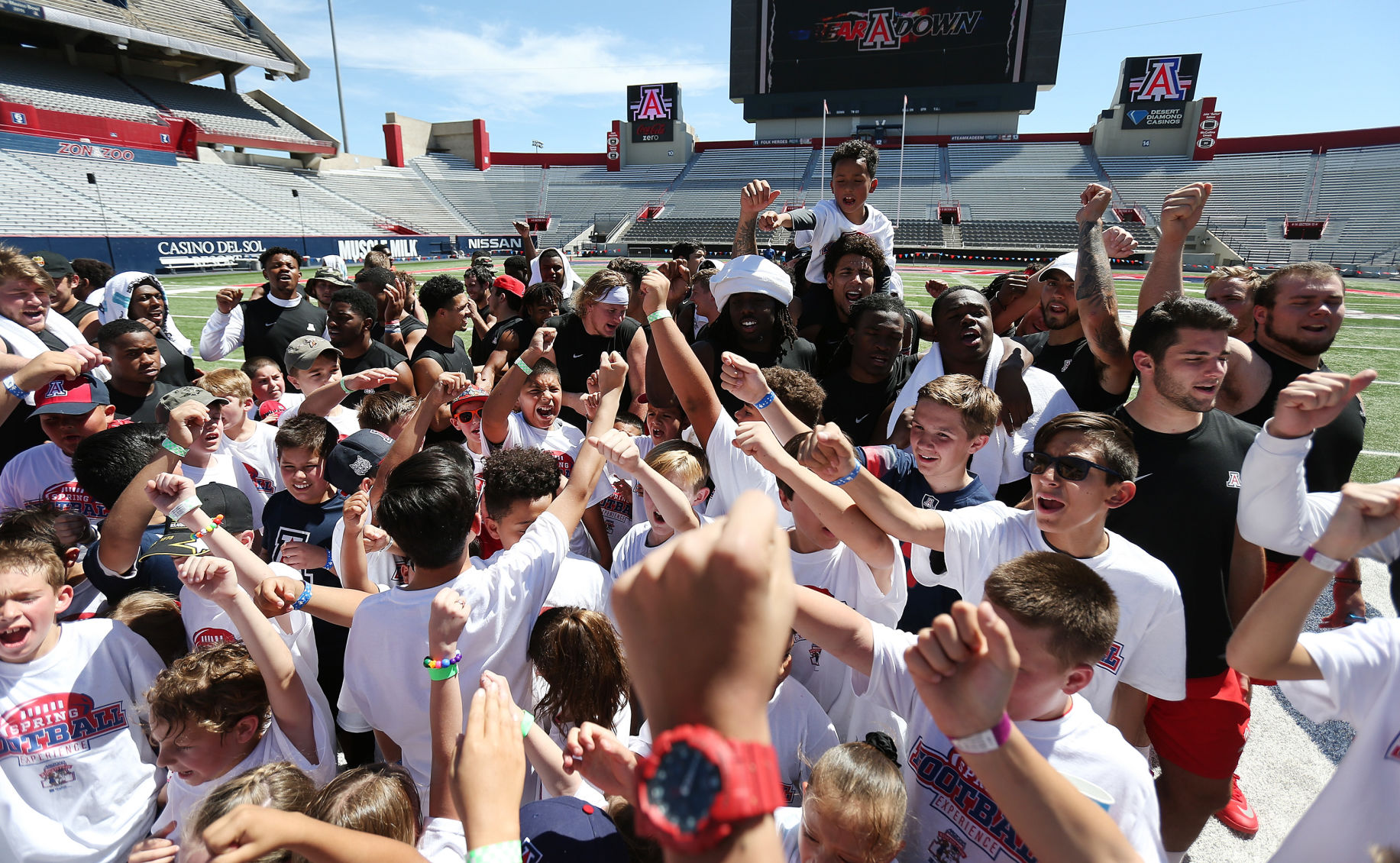 Arizona Wildcats KidCats spring football experience
